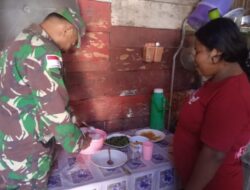 Peduli dengan Warga Kurang Mampu, Babinsa Giat Program Babinsa Masuk Dapur