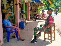 Bincang Santai, Jaga Hubungan Baik Babinsa-03/Tepa Laksanakan Komsos dengan Warga Binaan