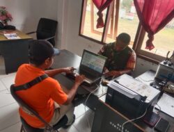 Wujut Keakraban Dengan Warga Binaan, Babinsa Giat Komsos