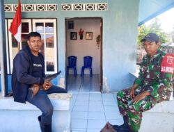 Ke wilaya binaan Babinsa Kopda Olos Letelay, Giat Komsos Dengan Warga