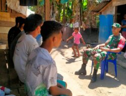 Babinsa Komsos Dengan Pemuda, Ciptakan Keamanan Lingkungan
