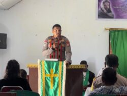 Safari Kamtibmas di Gereja Yoiha, Kapolsek Serwaru Himbau Jemaat Wujudkan Kamtibmas Yang Kondusif
