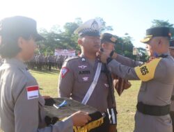 Kapolres MBD, Pimpin Apel Gelar Pasukan, Dukung Operasi Kewilayahan Simpatik Patuh Salawaku 2023.