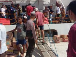 Personel Polsek Wetar Amankan Dermaga Pelabuhan, Kegiatan Aktifitas Penumpang Berjalan Dengan Baik dan Aman