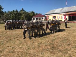 Personel Polres MBD Asah Kemampuan Personel Melalui Latihan Dalmas Menyongsong Pemilu 2024