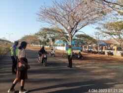 Sat Lantas Polres MBD Gatur Jalan, Berikan Edukasi Kepada Warga Demi Wujudkan Keamanan dan Keselamatan Berlalu Lintas