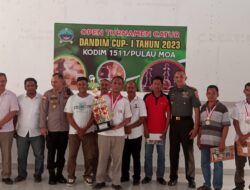 Plt Sekda MBD, Resmi Tutup Turnamen Catur Dandim CUP-1