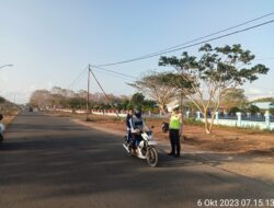 Sat Lantas Polres MBD Gatur Jalan, Himbau Warga Taati Aturan Lalu Lintas Demi Wujudkan Keselamatan Berlalu Lintas