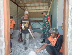 Babinsa Bersama Warga Binaan, Bangun Pastori Gereje