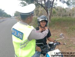 Sat Lantas Polres MBD Gelar Gatur Jalan, Tertibkan Pengguna Jalan Guna Wujudkan Disiplin dan Keselamatan Berlalu Lintas