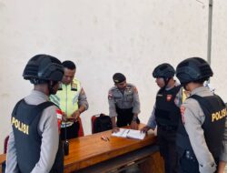 Personel Polres MBD Giat Patroli, Sambangi Gudang Logistik KPUD Pastikan Aman