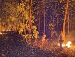 Personel Polsek Serwaru Datangi Tempat Kejadian, Bersama Warga Padamkan Kebakaran Hutan dan Lahan