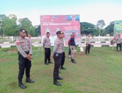 Personel Polres MBD Amankan Kompetisi Sepak Bola Dandim Cup 2023, Wujudkan Situasi Kamtibmas Yang Aman dan Kondusif