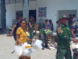 Jelang HUT Juang TNI AD, Kodim 1511/P.Mao Gelar Karbak Dan Pemberian bingkisan kapada Warakawuri