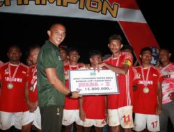 Dandim Resmi Tutup Open Turnamen sepak bola Dandim Cup I Tahun 2023