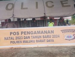 Personel Kodim 1511/P. Moa Turut Amankan Nataru
