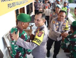 Kapolres MBD Mengecek Kesiapan Pos Pam dan Yan Operasi Lilin Salawaku 2023 Jelang Malam Pergantian Tahun Baru 2024