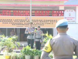 Kapolres MBD, Pimpin Upacara Laporan Kenaikan Pangkat Personel Polres Maluku Barat Daya dan Kompi 4 Yon C Brimobda Maluku