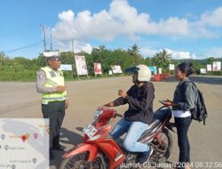 Sat Lantas Polres MBD Gelar Gatur Jalan, Berikan Edukasi Kepada Warga Pentingnya Disiplin Berlalu Lintas