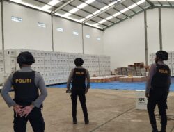 Polres MBD Datangi Gudang Logistik, Pastikan Situasi Aman Dan Kondusif