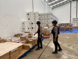 Polres MBD Patroli Cipta Kondisi, Datangi Gudang Logistik Pemilu Guna Mengecek Keamanan Dokumen Pemilu 2024