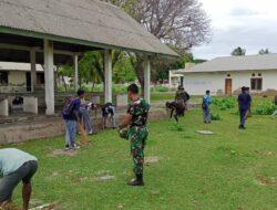 Jumat Bersih, Koramil-04/Serwaru  Giat Karya Bakti