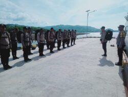 Personel Polres MBD Siap Amankan Pemilu Pilpres dan Pileg 2024 Di 4 Kecamatan di Kepulauan Wetar