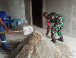 Babinsa Bantu Campur Semen, Pembagunan Rumah Warga Binaan