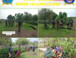 Koramil 1511-04/Serwaru Bersama Masyarakat Laksanakan Penanaman Pohon Penghijauan