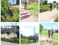 Jumat Bersih, Kodim 1511/P.Moa Gotong Royong Bersama Pemda Dan instansi terkait di Masjid