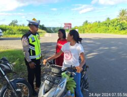 Satuan Lantas Polres MBD, Gatur Jalan Minimalisir Angka Pelanggaran dan Laka Lantas