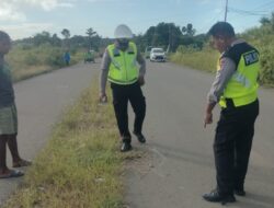 Satuan Lalu Lintas Polres MBD,  Datangi Tempat Kejadian Perkara Tangani Laka Lantas