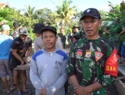 Warga Waenetat Antuasias, Bantu Satgas TMMD ke-120 Bagun Drainase