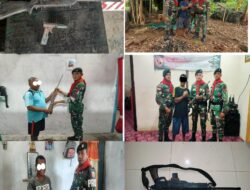 Berhasil Rebut Hati Raykat, Personil Satgas Pam Puter Peroleh 3 Senpi Ilegal