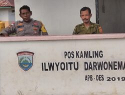 Bhabinkamtibmas Desa Kaiwatu Lakukan Pembinaan Satkamling Sebagai Upaya Penguatan Potensi Masyarakat