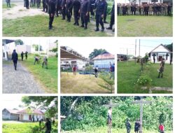 Personel Kodim 1511/P.Moa Giat Karbak, Bersama Brimob Kompi 4 Batalyon C Pelopor Serta Warga