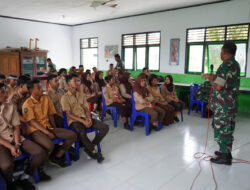 Satgas TMMD Ke-120, Berikan Penyuluhan Wasbang Bagi Siswa SMAN 6 Buru