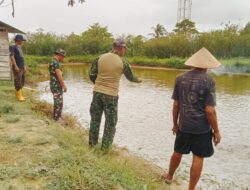 Anggota Satgas TMMD Ke-120, Dampingi Peternak Beri Makan Ikan