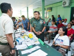 Semarakkan HUT Ke- 67 Kodam XV/Pattimura Gelar Baksos Kesehatan