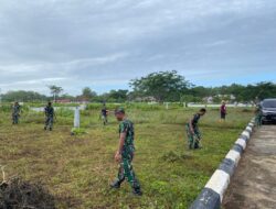 Kodim 1511/P.Moa, Bersama Instansi Terkait Dan Masyarakat Giat Jumat Bersih