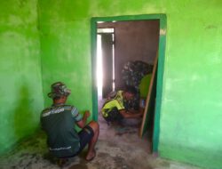 Cat warna hijau merupakan ciri khas RTLH TMMD 121 Kodim Moa