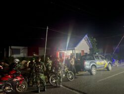 Jelang Hari Idul Fitri, Personel Koramil-01/Tiakur dan Polsek Moa Lakukan Patroli Gabungan