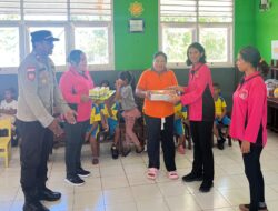 Polsek Wetar Bersama Bhayangkari Lakukan Pendampingan Cegah Stunting di TK Ilwaki