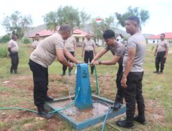 Polres MBD bersama Jajarannya Gelar Program Air Bersih, Songsong Hari Bhayangkara ke-78
