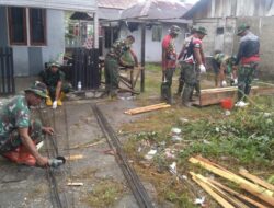 Hari ke-5 TMMD, Personel Bangun Sumur Bor dan Tandon Air Bersih di Desa Kamanglale