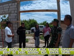 Dandim Pulau Moa Pantau Pembangunan SPPG di Babar Timur