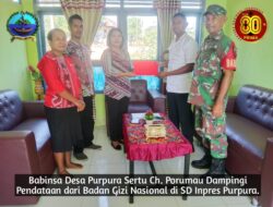 Babinsa Dampingi Badan Gizi Nasional Lakukan Pendataan di SD Inpres Purpura