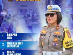 Tiga Hari Operasi Zebra 2025, Sat Lantas Polres MBD Tegur 59 Pengendara Sepeda Motor