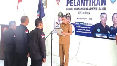 Wali Kota Ambon Lantik Pengurus LANN, Ajak Satukan Kekuatan Perangi Narkoba