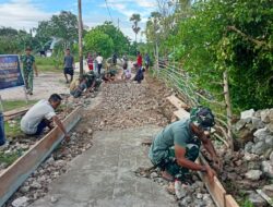 Progres Jalan Rabat TMMD di Desa Moain Tembus 70 Persen